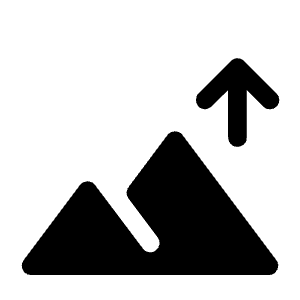 Altitude Fill Icon from Rounded Fill - Material Symbols Set