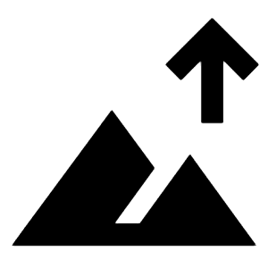 Altitude Fill Icon from Sharp Fill - Streamline Material Free Set