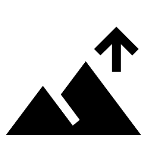 Altitude Fill Icon from Sharp Fill - Material Symbols Set
