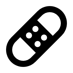 Bandage Icon from Outlined Line - Streamline Material Free Set