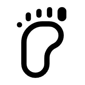 Barefoot Icon from Rounded Line - Material Symbols Set