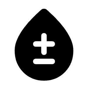 Bloodtype Fill Icon from Rounded Fill - Material Symbols Set