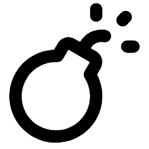 Bomb Icon from Rounded Line - Streamline Material Free Set