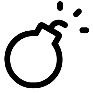 Bomb Icon from Rounded Line - Material Symbols Set