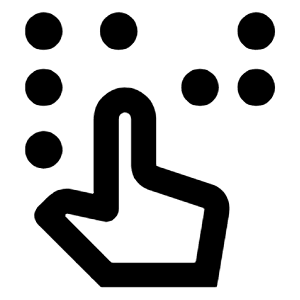 Braille Icon from Outlined Line - Streamline Material Free Set