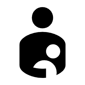 Breastfeeding Fill Icon from Rounded Fill - Material Symbols Set