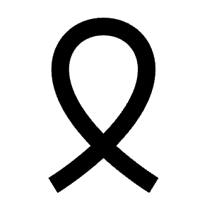 Cancer Ribbon Icon from Material Pro Line Set