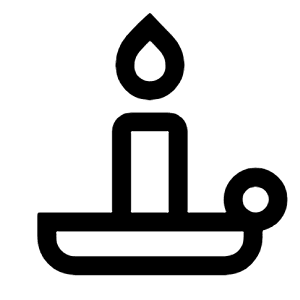 Candle Icon from Outlined Line - Material Symbols Set