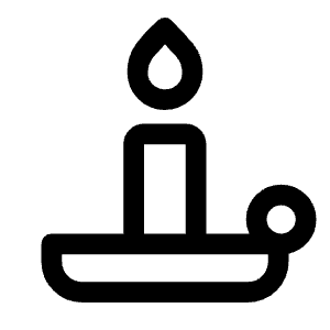 Candle Icon from Rounded Line - Material Symbols Set