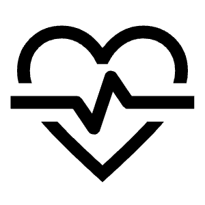 Cardiology Icon from Outlined Line - Material Symbols Set