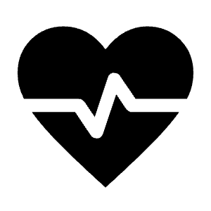 Cardiology Fill Icon from Outlined Fill - Material Symbols Set