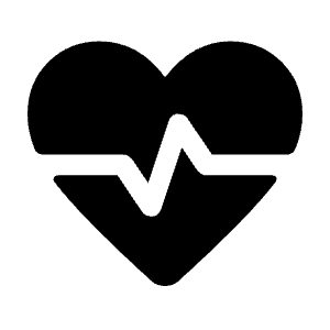 Cardiology Fill Icon from Rounded Fill - Material Symbols Set