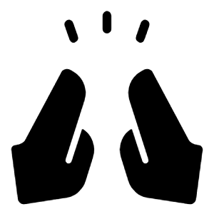 Cheer Fill Icon from Rounded Fill - Material Symbols Set