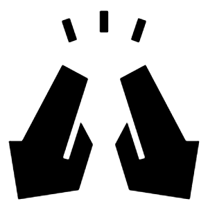 Cheer Fill Icon from Sharp Fill - Material Symbols Set