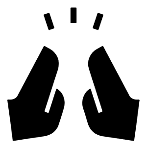 Cheer Fill Icon from Outlined Fill - Material Symbols Set