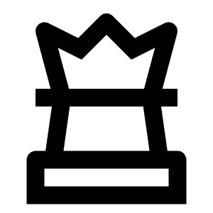 Chess Icon from Outlined Line - Streamline Material Free Set