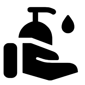 Clean Hands Fill Icon from Rounded Fill - Material Symbols Set