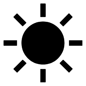 Clear Day Fill Icon from Sharp Fill - Material Symbols Set