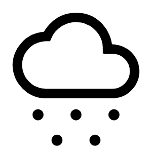 Cloudy Snowing Icon from Outlined Line - Material Symbols Set