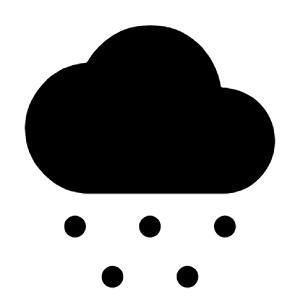 Cloudy Snowing Fill Icon from Sharp Fill - Material Symbols Set