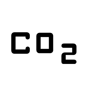 Co2 Icon from Rounded Line - Material Symbols Set