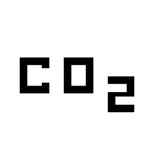 Co2 Icon from Sharp Line - Material Symbols Set