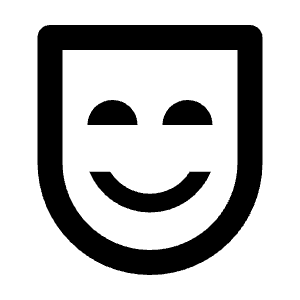 Comedy Mask Alt Icon from Outlined Line - Streamline Material Free Set