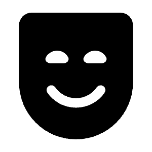 Comedy Mask Alt Fill Icon from Rounded Fill - Streamline Material Free Set