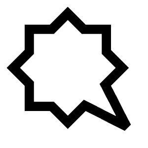 Comic Bubble Icon from Sharp Line - Material Symbols Set