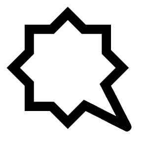 Comic Bubble Icon from Outlined Line - Material Symbols Set