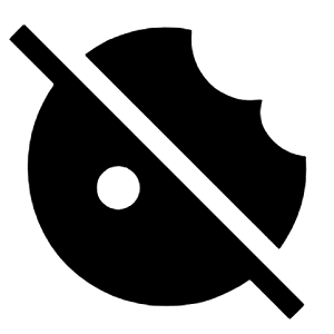 Cookie Off Fill Icon from Sharp Fill - Material Symbols Set