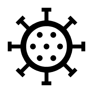 Coronavirus Icon from Sharp Line - Material Symbols Set