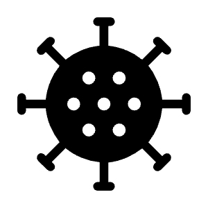 Coronavirus Fill Icon from Outlined Fill - Material Symbols Set