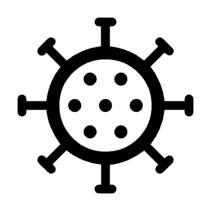 Coronavirus Icon from Outlined Line - Material Symbols Set
