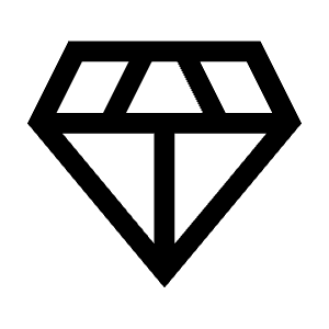 Diamond Icon from Sharp Line - Material Symbols Set