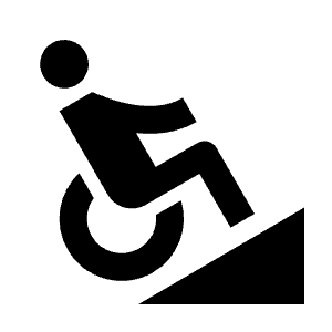 Disability Ramp Up Icon from Sharp Line - Streamline Material Free Set