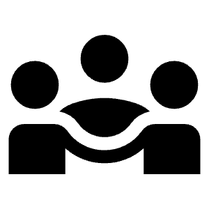 Diversity 3 Fill Icon from Outlined Fill - Material Symbols Set