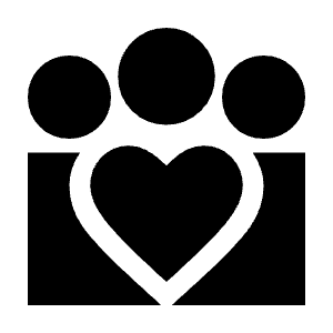 Diversity 4 Fill Icon from Sharp Fill - Material Symbols Set