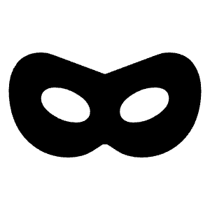 Domino Mask Fill Icon from Sharp Fill - Material Symbols Set