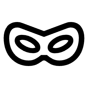 Domino Mask Icon from Rounded Line - Material Symbols Set