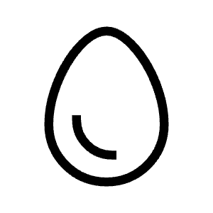 Egg Icon from Sharp Line - Material Symbols Set