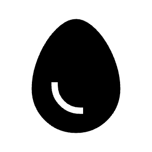 Egg Fill Icon from Sharp Fill - Material Symbols Set