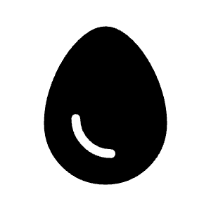 Egg Fill Icon from Rounded Fill - Material Symbols Set
