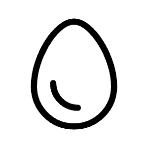 Egg Icon from Rounded Line - Material Symbols Set