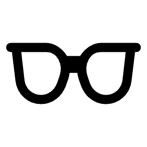 Eyeglasses Fill Icon from Rounded Fill - Material Symbols Set