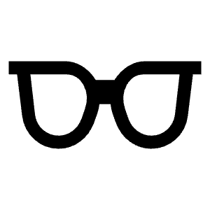 Eyeglasses Icon from Outlined Line - Material Symbols Set