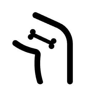 Femur Alt Icon from Rounded Line - Material Symbols Set