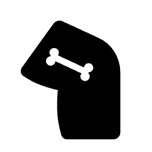 Femur Alt Fill Icon from Rounded Fill - Material Symbols Set