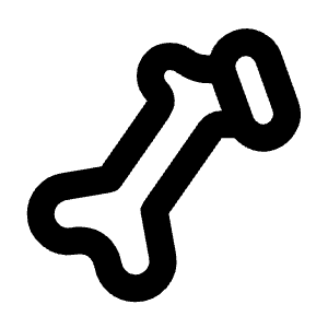 Femur Icon from Outlined Line - Material Symbols Set