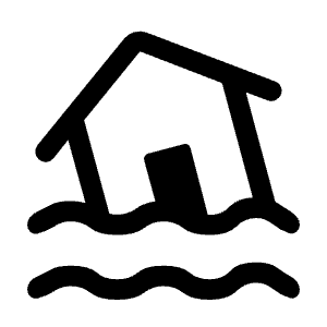 Flood Icon from Rounded Line - Material Symbols Set